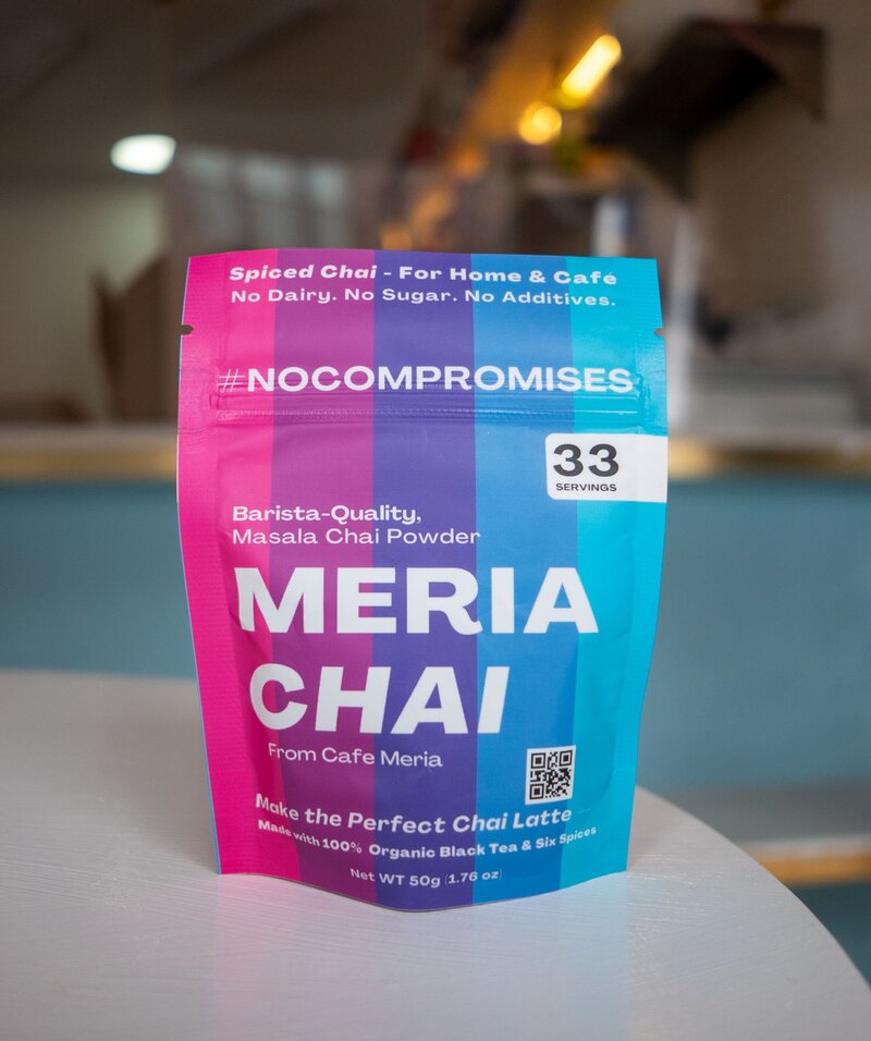 Meria Chai 50g pouch - 33 servings barista-quality masala chai powder, no dairy no sugar no additives